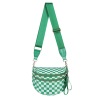 Checkered Kelly Green