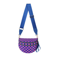Checkered Blue and Pink