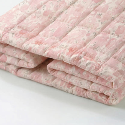 Close-up of Quilty quilted cotton fabric and stitching