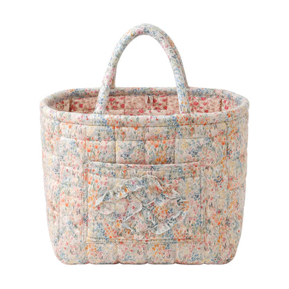 Quilty multicolor floral quilted storage basket