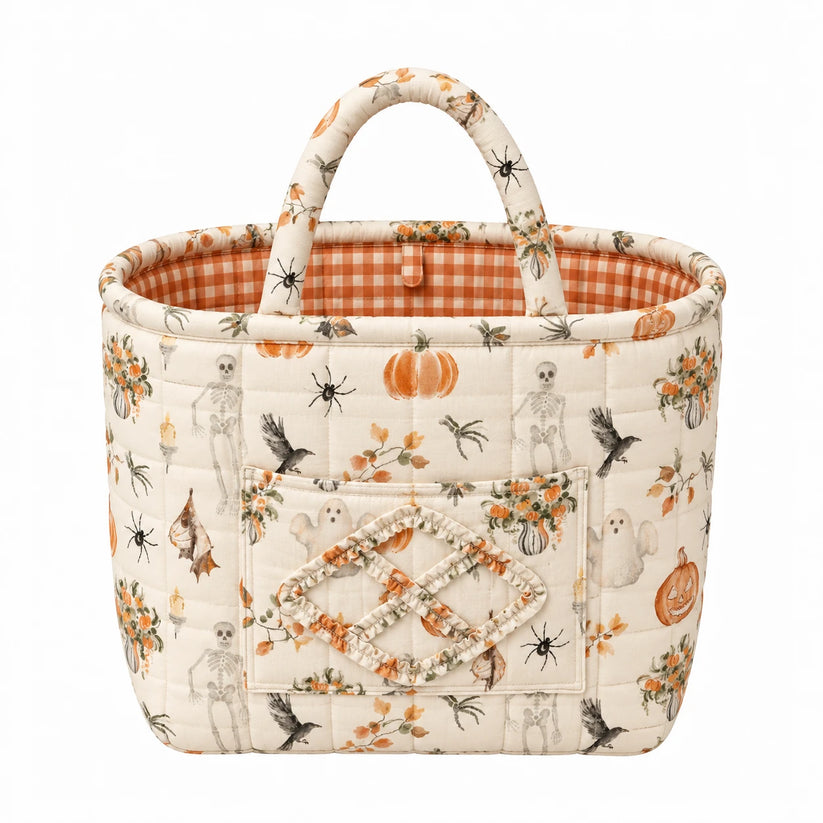 Quilty™ Roomy Quilted Cotton Everything Basket | Emmafy