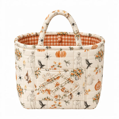 Quilty™ Roomy Quilted Cotton Everything Basket | Emmafy
